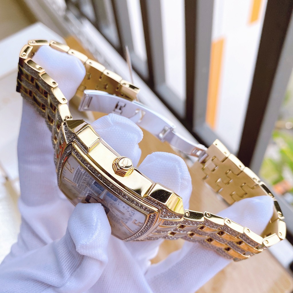 Đồng hồ Nam Bulova Crystal Striking Visual Design Demi Gold 98C109