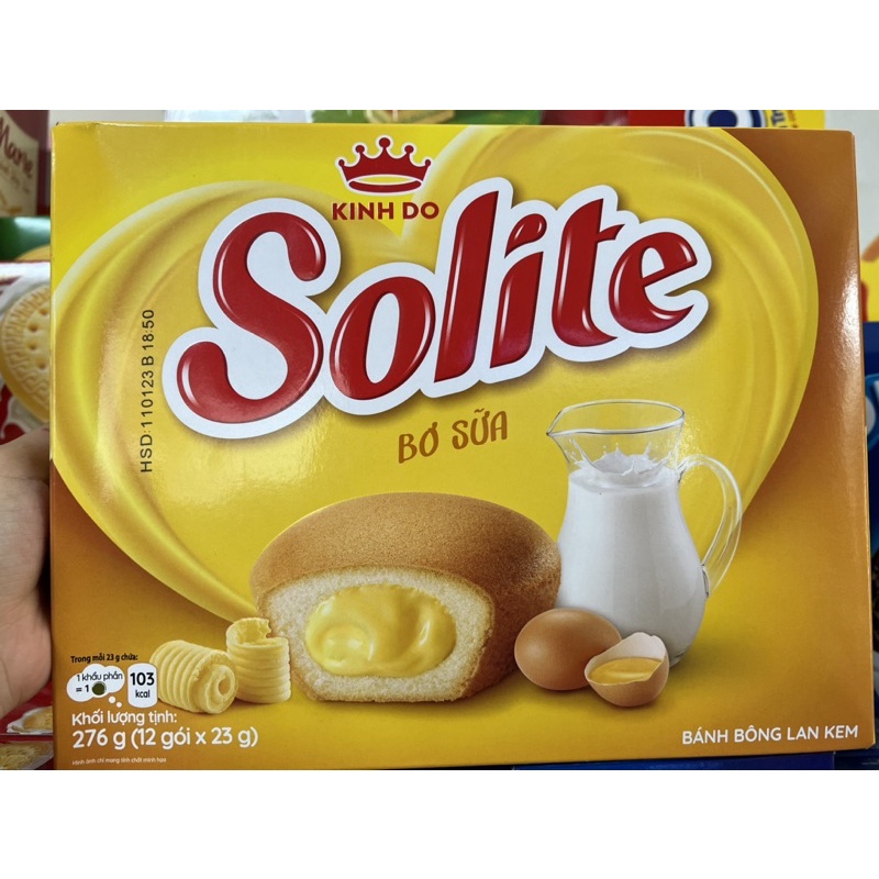 Bánh Solite kinh đô, bánh bông lan cuộn kem
