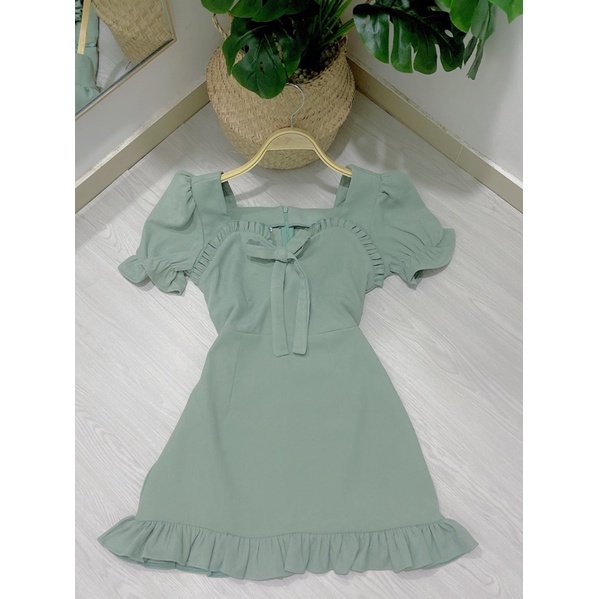 ĐẦM nơ ngực 3 màu đơn giản h45