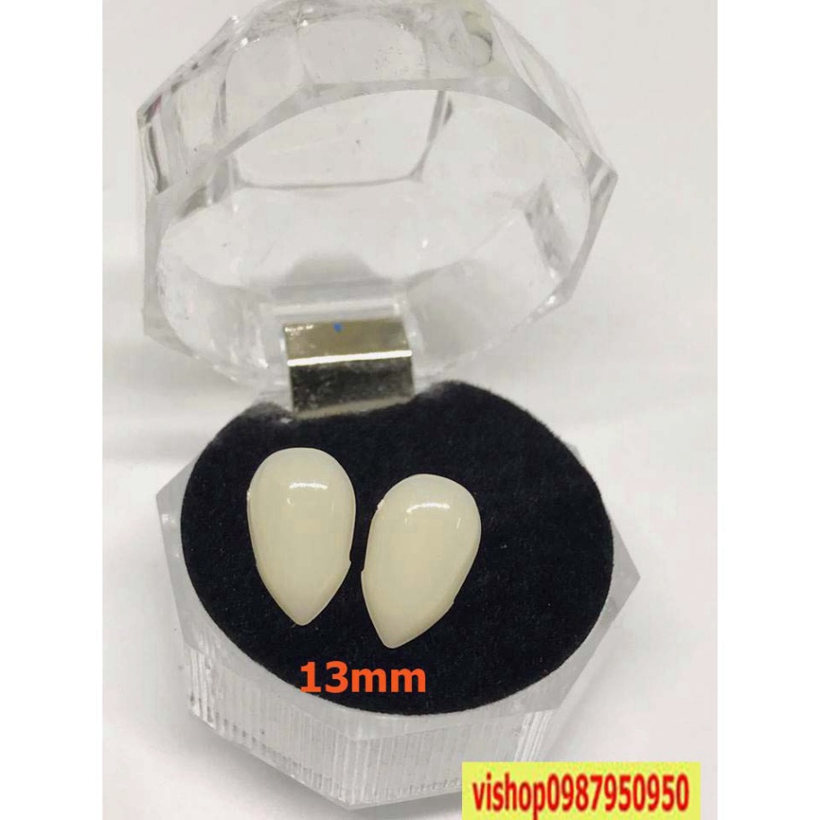 Răng nanh-răng khểnh giả cao cấp 13mm TẶNG KÈM KEO GẮN