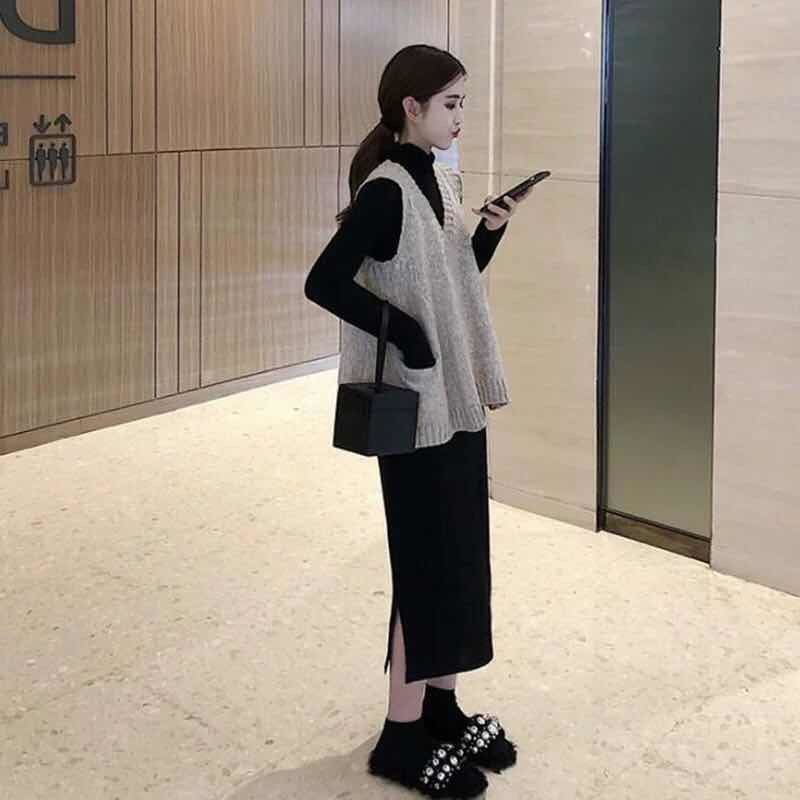 Váy 2 dây dáng dài 2 lớp, váy dạo phố hàng loại 1