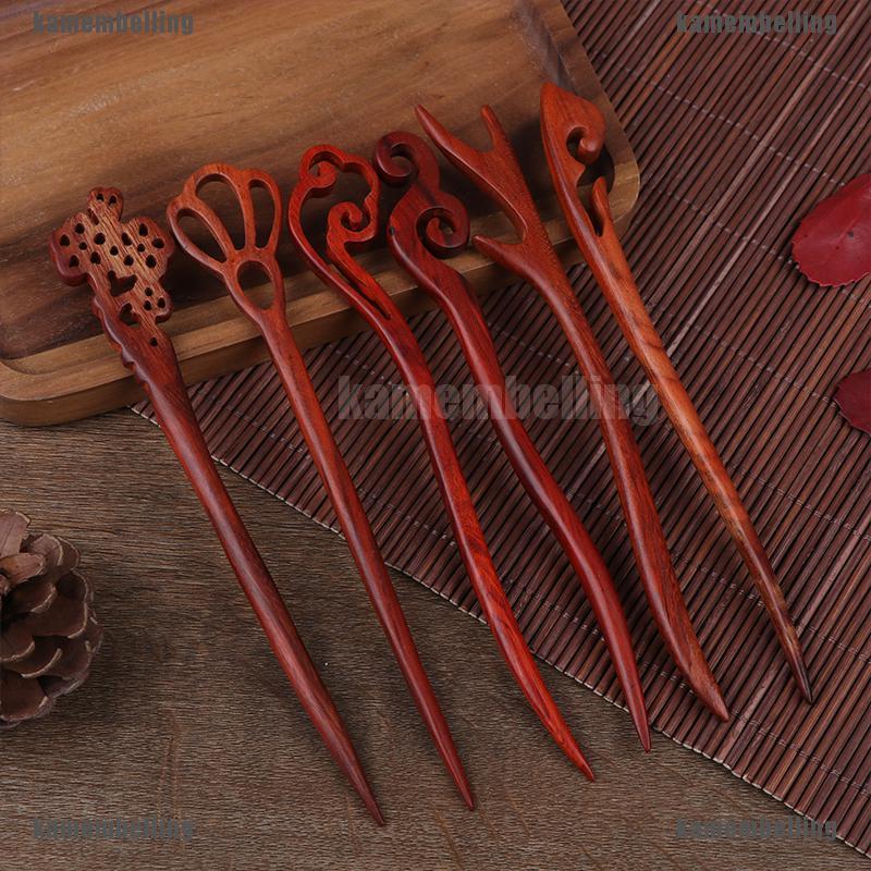 HANDMADE (Hàng Mới Về) Trâm Cài Tóc Bằng Gỗ Khắc Họa Tiết Cổ Điển Cho Nữ