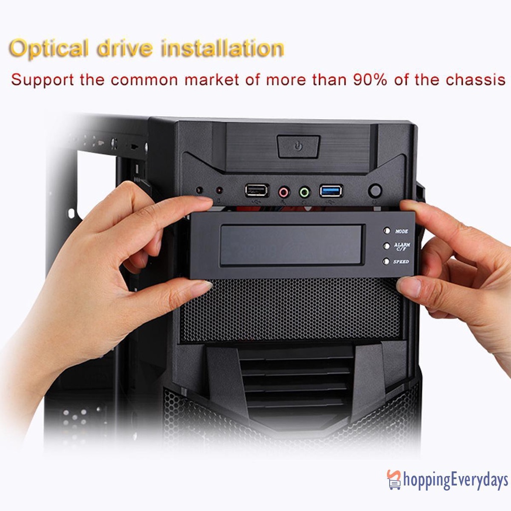 Bảng Điều Khiển Quạt Tản Nhiệt CPU Máy Tính Màn Hình LCD 3 Tốc Độ 5.25 " | BigBuy360 - bigbuy360.vn