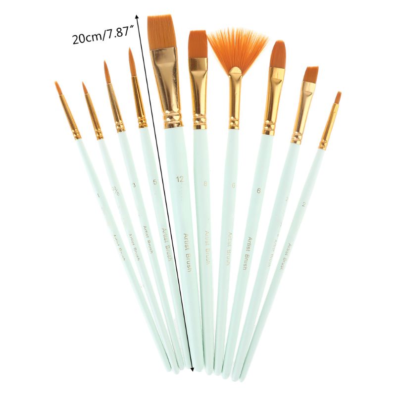 Set 10 Cọ Vẽ Tranh Sơn Dầu Chuyên Nghiệp