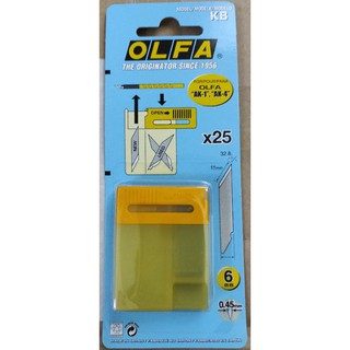 Lưỡi dao trổ thủ công OLFA KB, 25 lưỡi