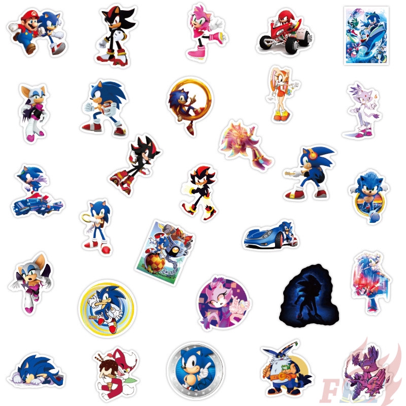 ❉ Sonic The Hedgehog Series 01 - Games Stickers ❉ 50Pcs/Set Sonikku za Hejjihoggu Fashion Mixed DIY Decals Doodle Stickers