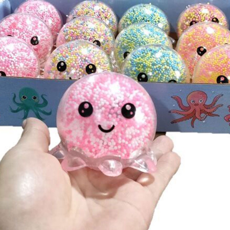 Squishy Đồ Chơi Bóng Bạch Tuộc dna Có Đèn led Giúp Giảm Căng Thẳng Cho Người Lớn