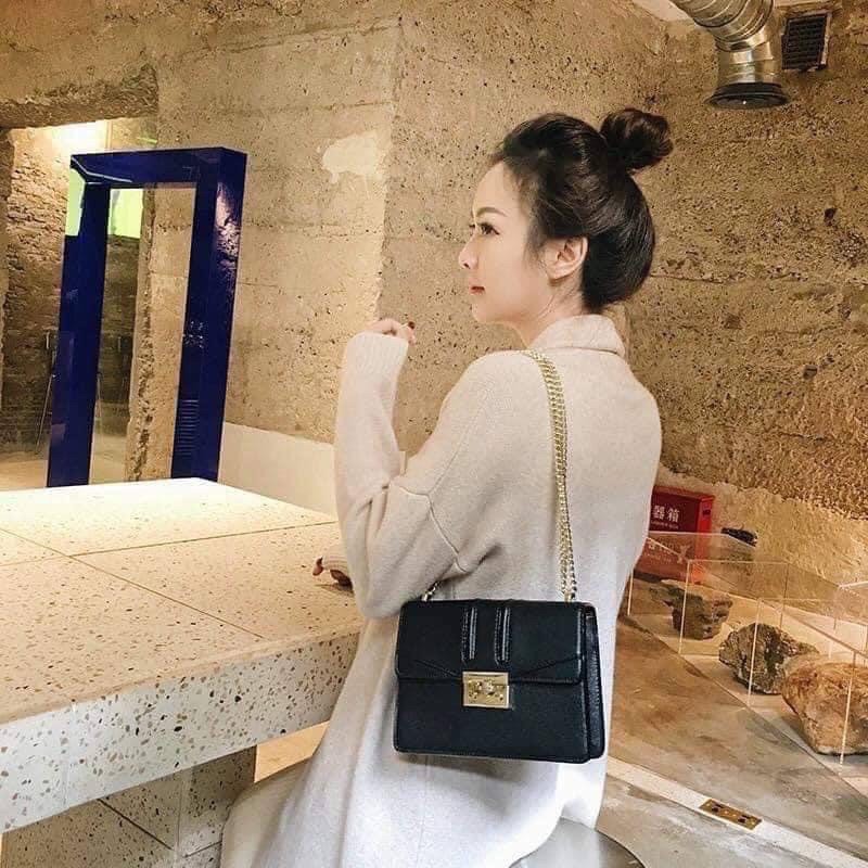 TÚI XÁCH CK QUỲNH BÚP BÊ SIZE 22 MÀU ĐEN, XANH