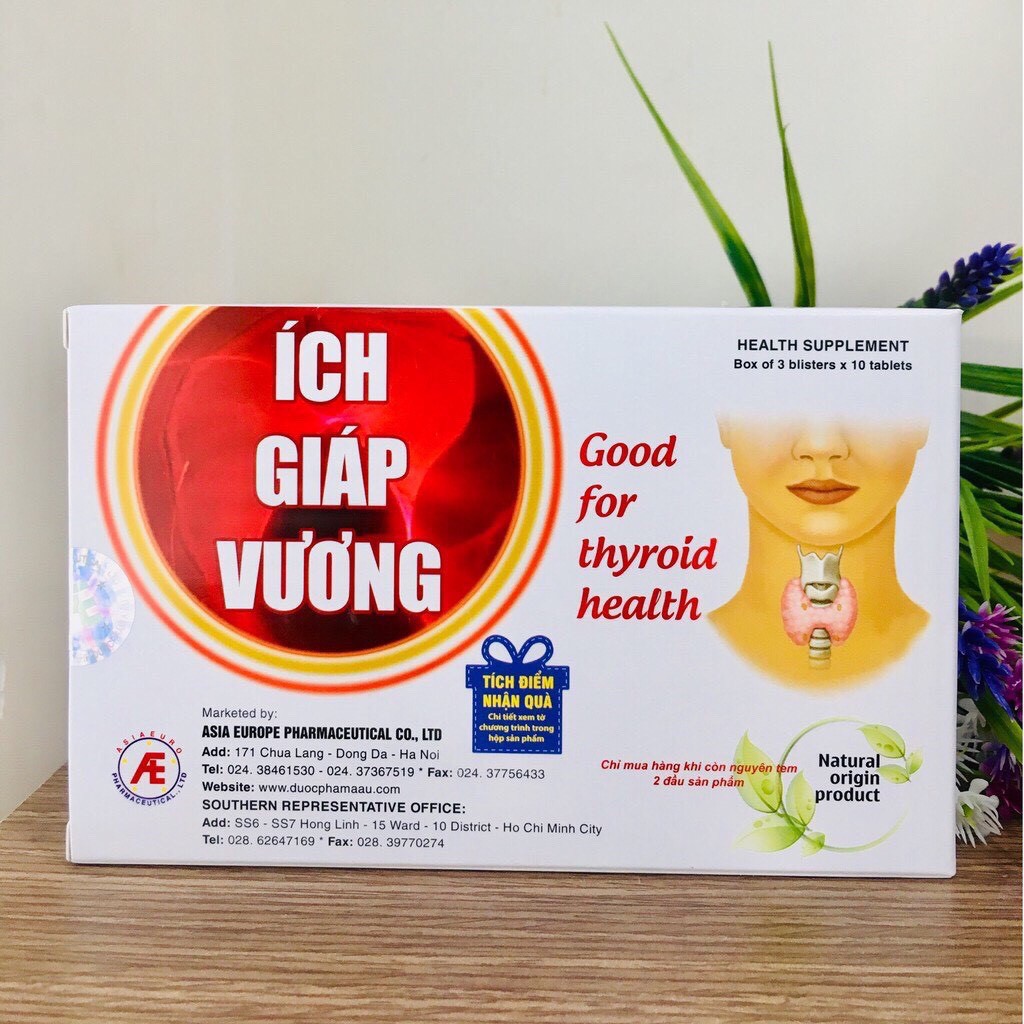 Ích Giáp Vương 180 Viên - Giảm Rối Loạn Tuyến Giáp - TẶNG KÈM 1 HỘP 30 VIÊN