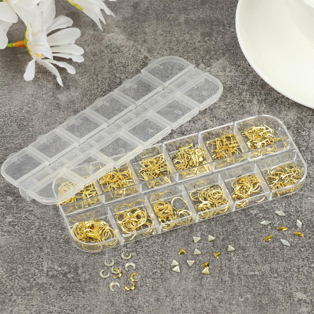 Phụ Kiện Trang Trí Móng Tay Nghệ Thuật|Đinh Tán Kim Loại 3D Tự Trang Trí Móng Tay Thời Trang
