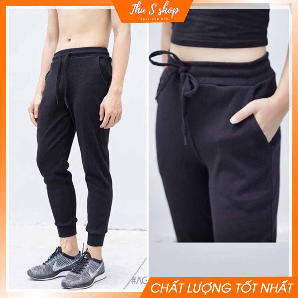 Quần Jogger Len tăm NAM/NỮ giữ nhiệt vải mềm dày dặn, co dãn tốt, dáng thể thao