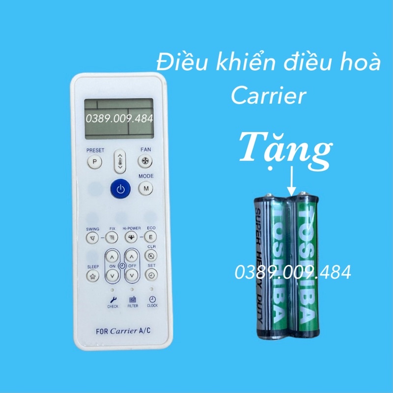 Remote máy lạnh Carrier Điều khiển điều hoà máy lạnh Carrier