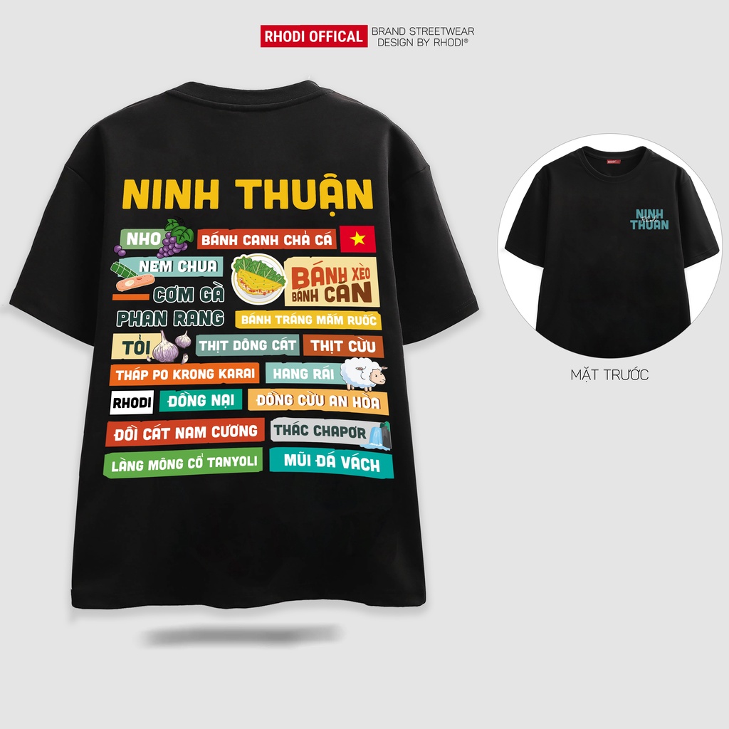 Áo thun local brand RHODI phông cổ tròn tay lỡ unisex nam nữ thế hệ genz Ninh Thuận