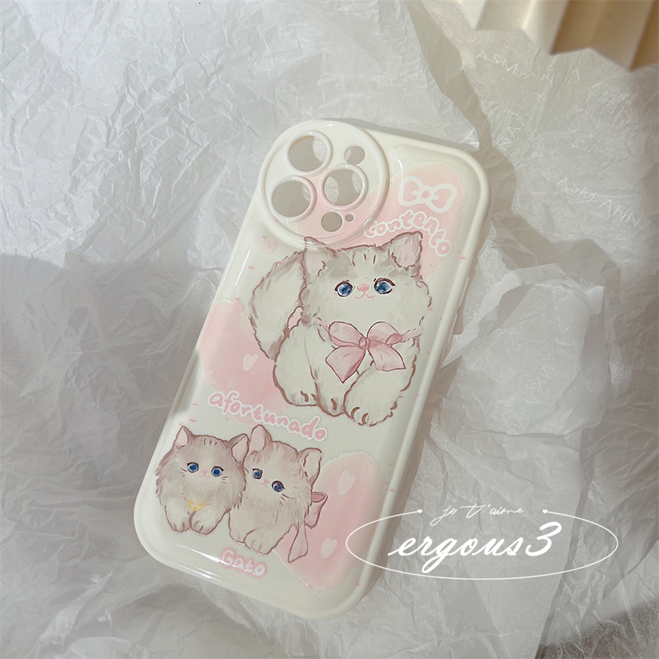 Ốp Điện Thoại Mềm Họa Tiết Mèo Hoạt Hình Bảo Vệ Máy Ảnh Cho iPhone 14 13 12 11 Pro Max SE2020 X XR Xs Max 7 8 Plus