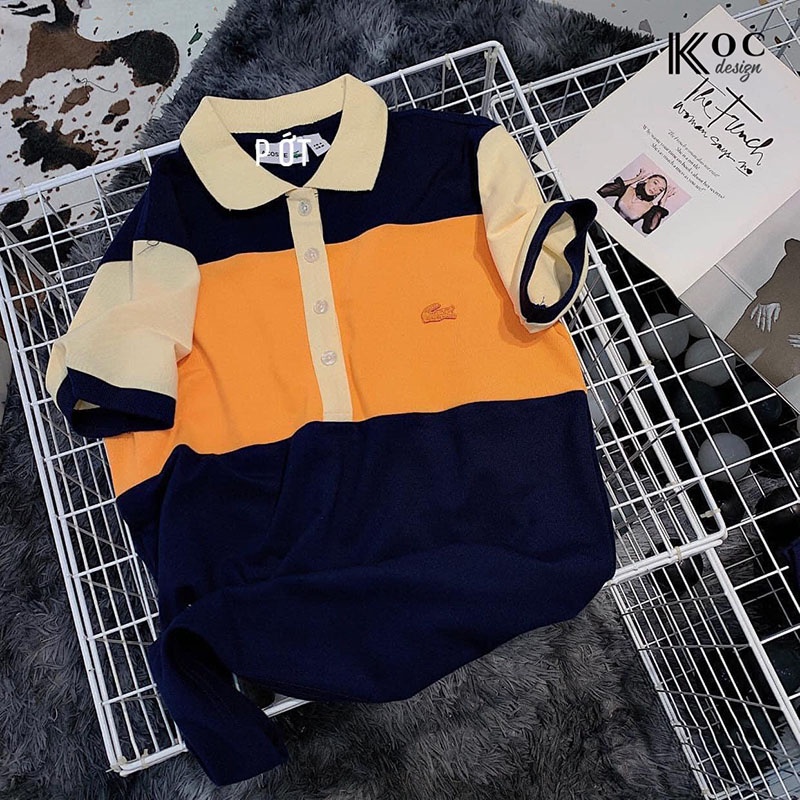 Áo Polo Tommy Phối Màu Hàng Quảng Châu M559-Violet
