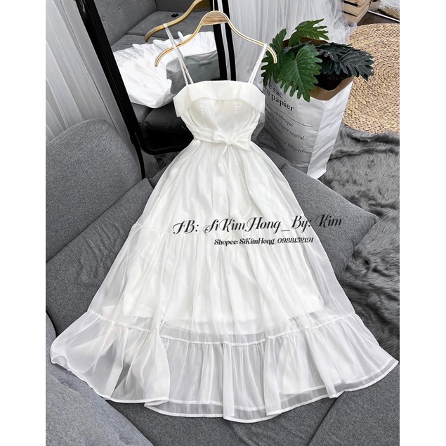 Đầm maxi voan lụa 2 dây thiết kế hót trend _Mã 31 | BigBuy360 - bigbuy360.vn