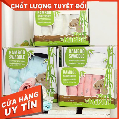 Khăn tắm cho bé ⚡CAO CẤP⚡ sợi tre Mipbi 3 lớp. Khăn tắm sợi tre chất liệu mềm mịn nhiều kích cỡ