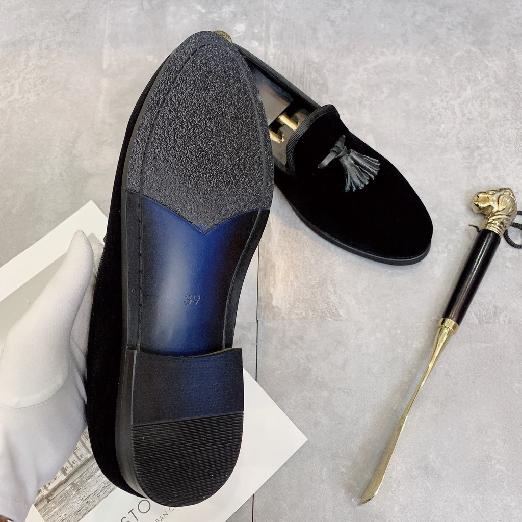 Giầy tây, giày da nam chất nhung cao cấp, kiểu dáng loafer : 101