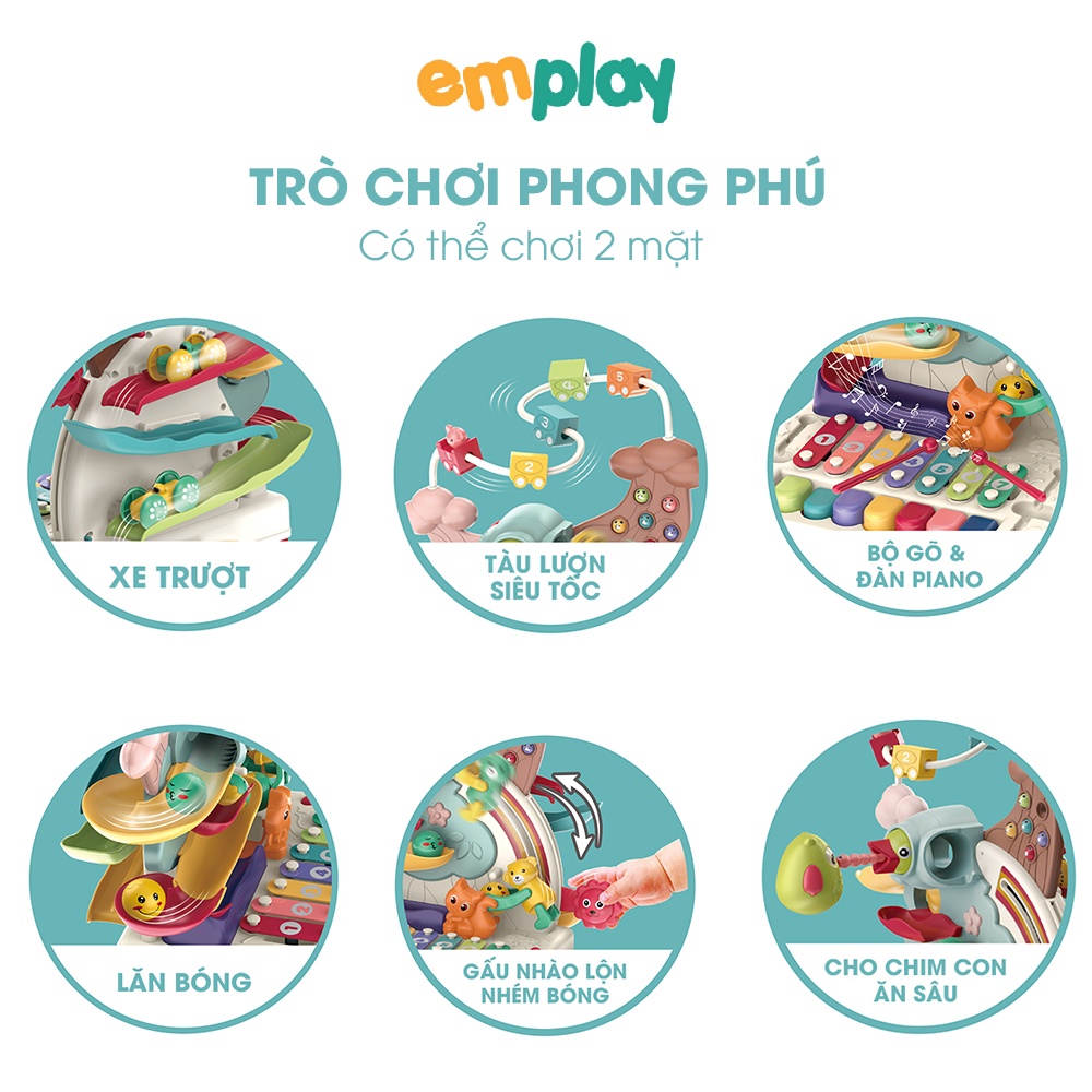 Đồ chơi cho bé giáo dục sớm 8 in 1 cao cấp Emplay giúp phát triển toàn diện, chất liệu nhựa ABS an toàn cho trẻ nhỏ