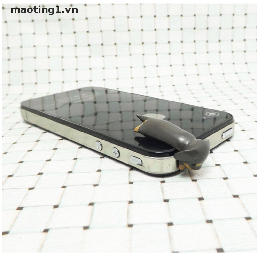 Tai Nghe Chống Bụi 3.5mm Hình Chó Dachshund Đáng Yêu Cho Điện Thoại