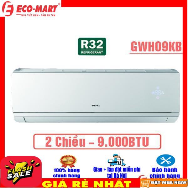 [ VẬN CHUYỂN MIỄN PHÍ KHU VỰC HÀ NỘI ] Máy lạnh, Điều hòa Gree 9000BTU 2 chiều GWH09KB-K6N0C4(I/O), 1HP