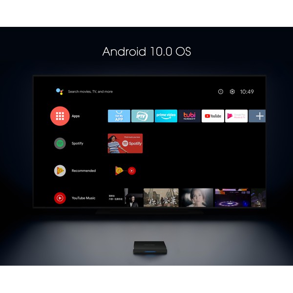 Android TV Box MECOOL KM6 phiên bản 2021 chạy Android 10 Chíp Amlogic S905X4 RAM 2G bộ nhớ 16G