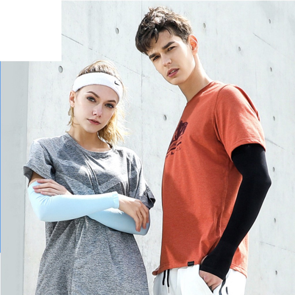 Găng tay chống nắng nam Xỏ Ngón, Bao Tay Đi Phượt Siêu Mát Ống Tay Xỏ Ngón Chống Tia UV Đi Xe Đạp