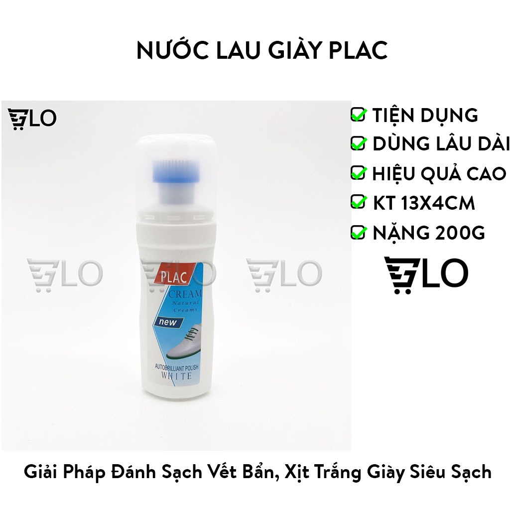 Nước Lau Giày Thần Thánh Plac, Chai Xịt Trắng Giày Siêu Sạch