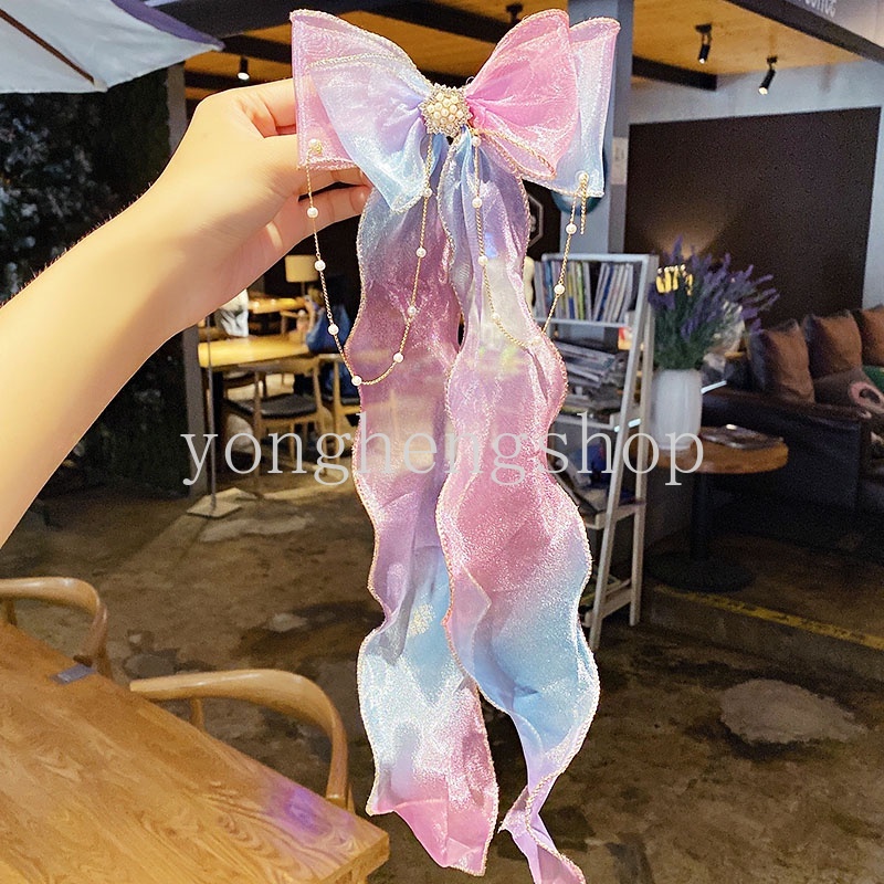 Kẹp Tóc Nơ Vải Voan Thời Trang Dành Cho Nữ