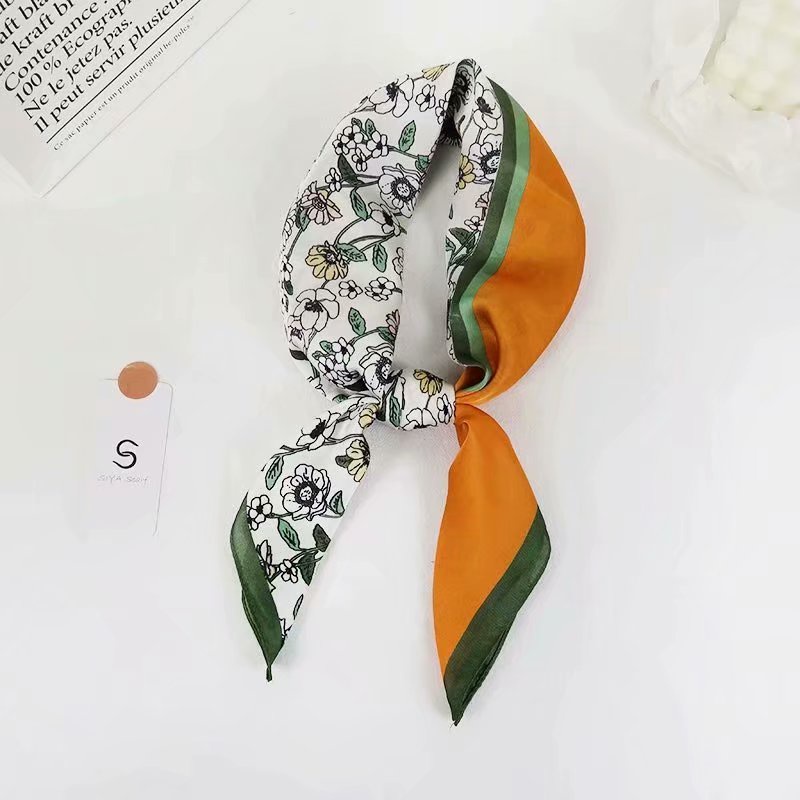 Khăn Choàng Lụa In Hình Vuông 70CM (27.5*27.5 Inches) WJ1026-74