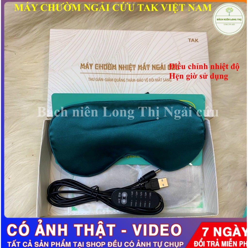 (BH 6M+bản Trung) Máy chườm ấm mắt, matxa mắt, giảm quầng thâm, bọng mắt Bách Niên ngải cứu