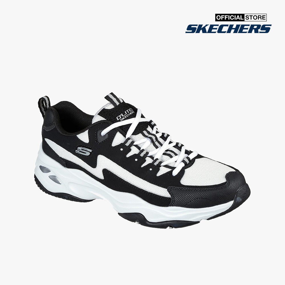 SKECHERS - Giày sneaker nam thắt dây Casual D'Lites 4.0 237225-BKW
