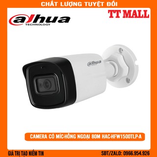 {TÍCH HỢP MIC THU ÂM} Camera HDCVI hồng ngoại 5MP DAHUA HAC-HFW1500TLP-A  Bảo hành chính hãng 2 năm