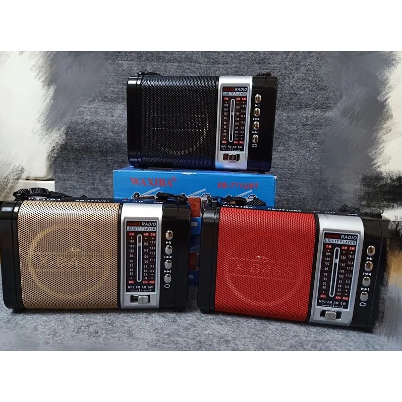 Đài RADIO FM, Nghe Nhạc Qua USB và Thẻ Nhớ, Có Đèn Pin WAXIBA XB-772 BT, Qùa Tặng Lý Tưởng Cho NGƯỜI CAO TUỔI