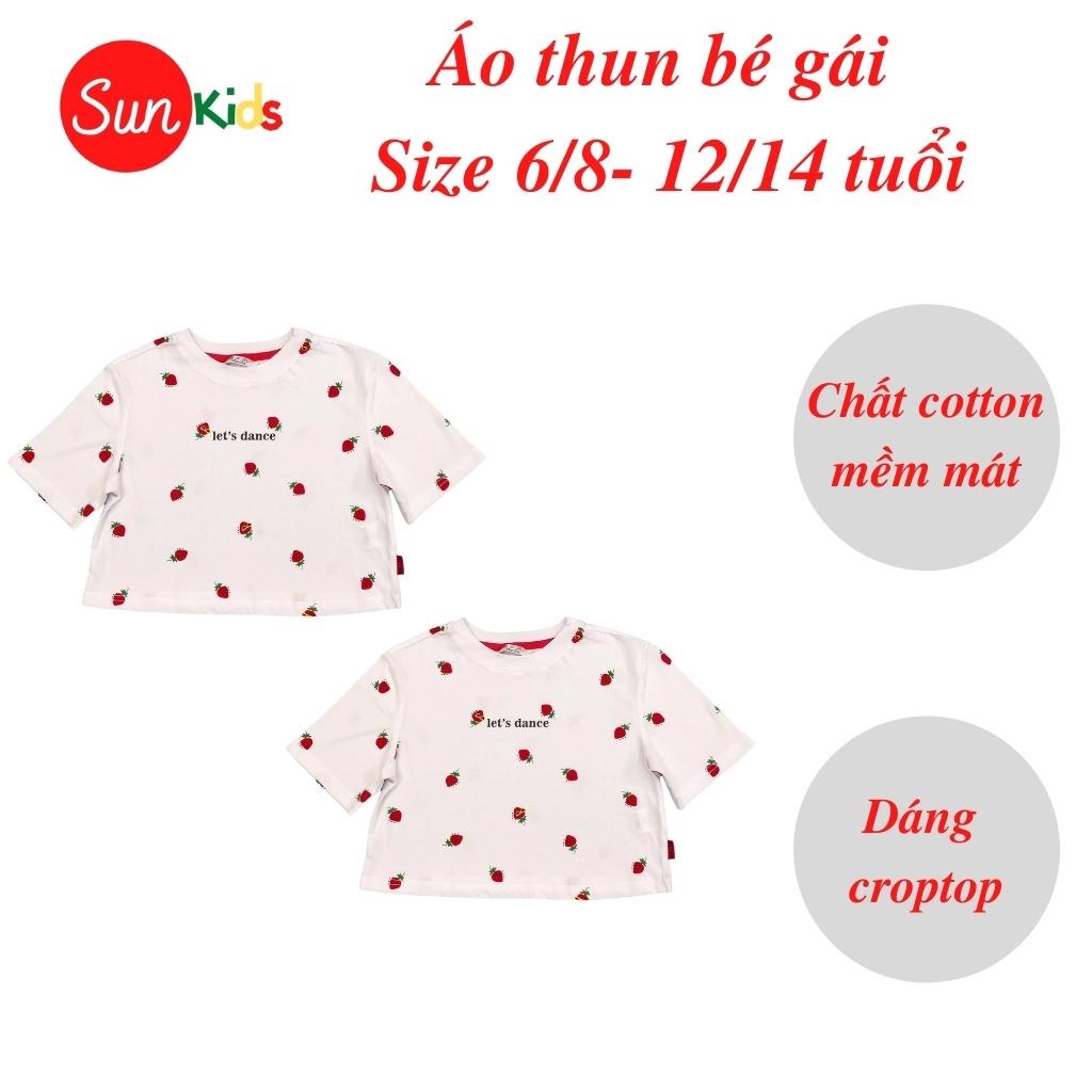 Áo thun cho bé gái, áo phông bé gái chất cotton mềm mát, size 6/8-12/14 tuổi - SUNKIDS1