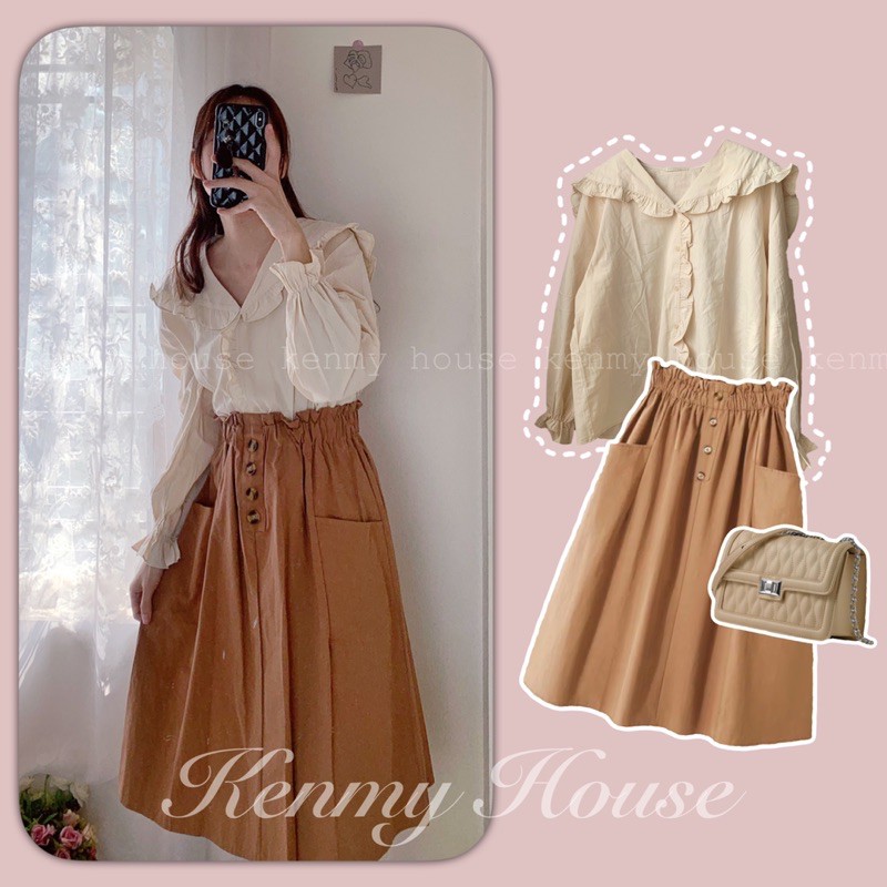 Áo sơ mi cổ bèo thuỷ thủ 🌷 [ CLIP HÌNH THẬT ]