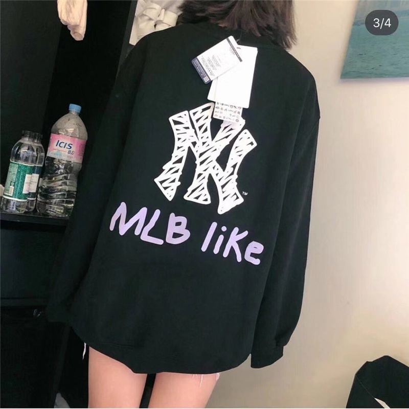 MLB Classic print Couples Fashion Cotton Sweatshirts Sports Casual Long Sleeve Crew Neck Coat Plus Size Unisex