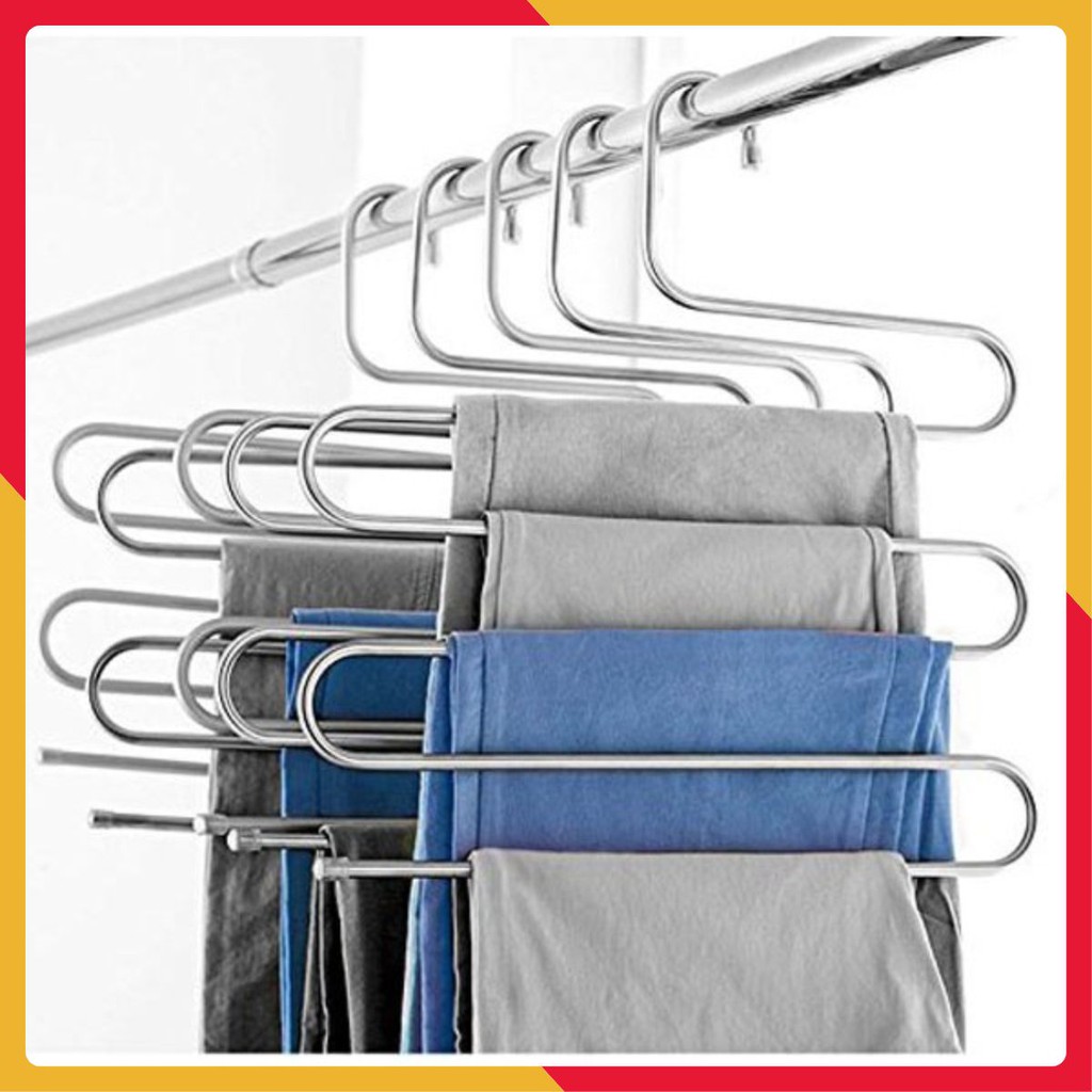 Móc quần áo 5 tầng inox