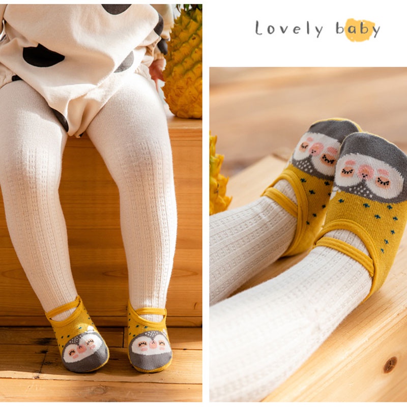 Vớ thuyền cotton mềm mại co giãn chống trượt in hình hoạt hình cho trẻ sơ sinh