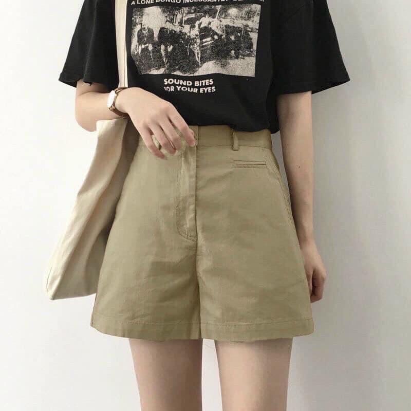 QUẦN SORT TÚI LƯNG KHOÁ NÚT