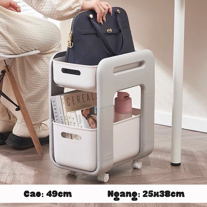 Kệ trượt đa năng Hokori Việt Nhật (5588) - Kệ đựng đồ đa năng ngăn kéo có bánh xe tiện lợi Br 01654