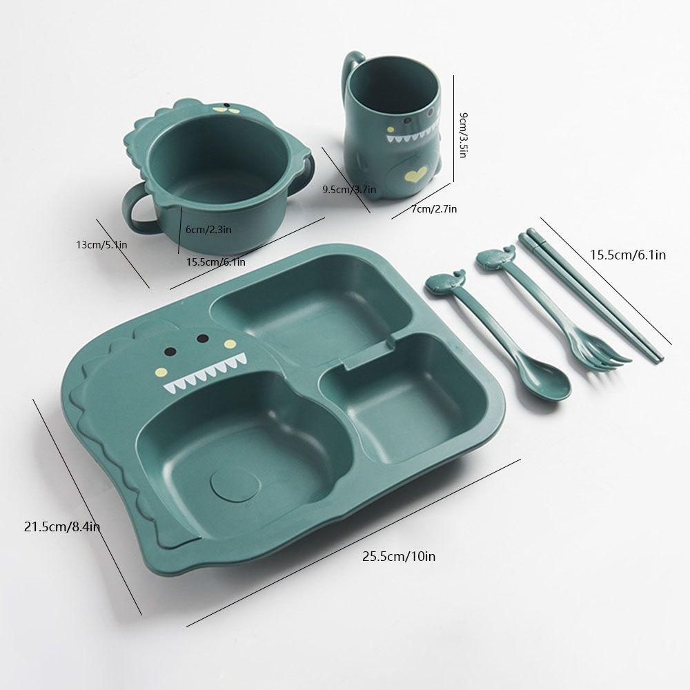 Bộ 6 Tô Ăn Dặm Hình Khủng Long Chống Nóng Cho Bé