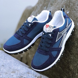 Giày thể thao nam sport xanh đế trắng