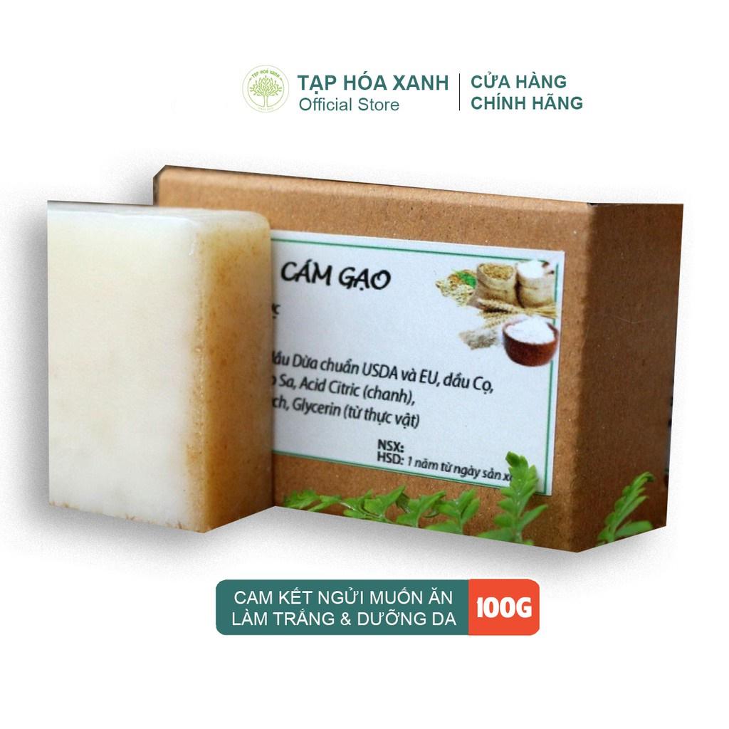 [Giảm 3K + FreeShip] Xà Bông Cám Gạo HandMade (Giã Thủ Công) Trắng Mịn Da Tự Nhiên 100% - Phôi Chuẩn USDA & EU