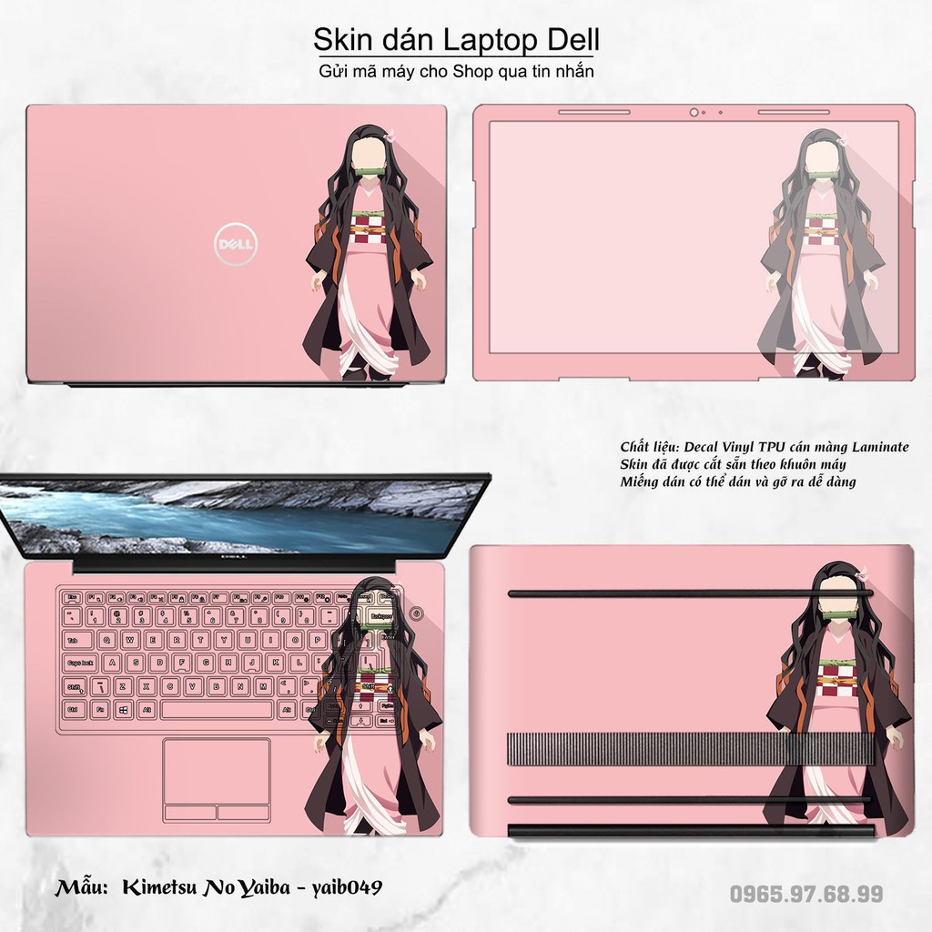 Skin dán Laptop Dell in hình Kimetsu No Yaiba nhiều mẫu 2 (inbox mã máy cho Shop)