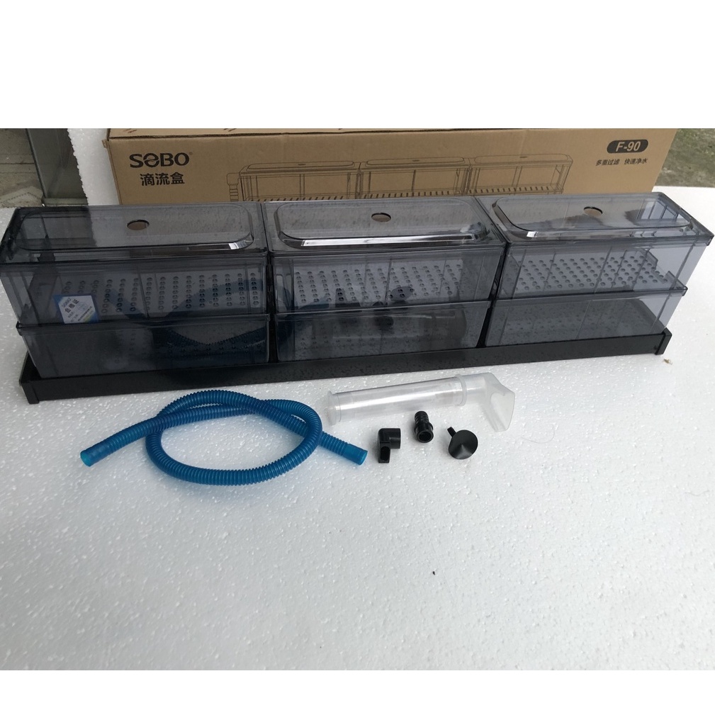 Bộ Lọc Dàn Mưa Sobo F-90 (2 Tầng 6 Khay Lọc Bằng Mica) Cho Hồ Cá 80-100cm