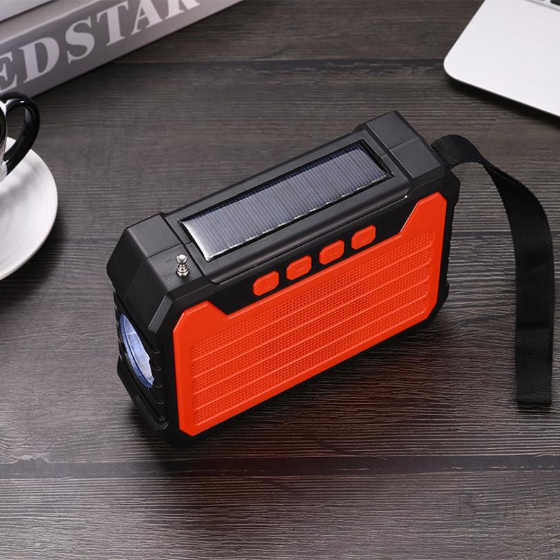 Ngoại Thương Cung Cấp Năng Lượng Mặt Trời Ngân Hàng điện Mặt Trời Loa Mini Không Dây Bluetooth Ngoài Trời đèn Pin Chiếu Sáng Di động Ngoài Trời Với Chức Năng Fm