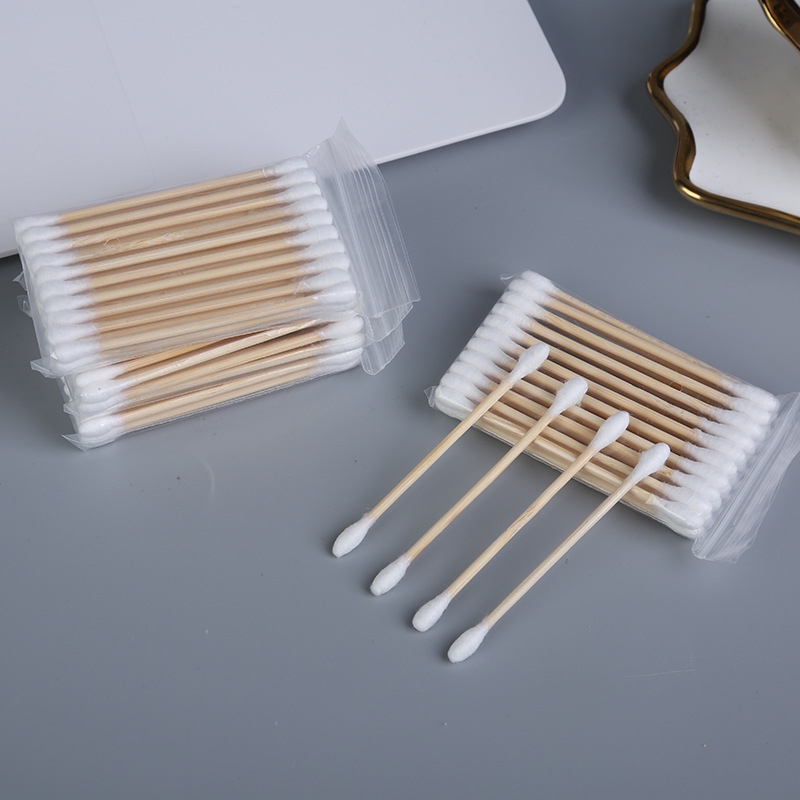 100 Chiếc! Hộp Tăm Bông Cotton Hai Đầu Tiện Lợi