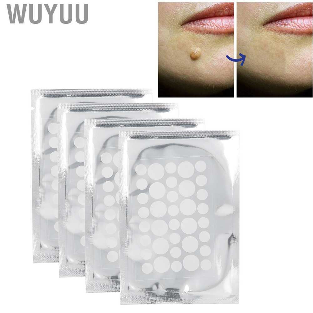 Wuyuu 4pcs Skin Tag Remover Patches Ultra‑Thin Acne Stickers