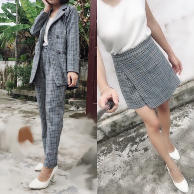 Combo vest kẻ thiết kế riêng